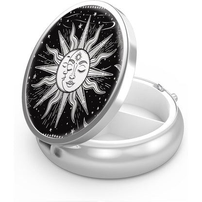 Pillendose 3 Fächer Medizin Tragbar Metall Organizer