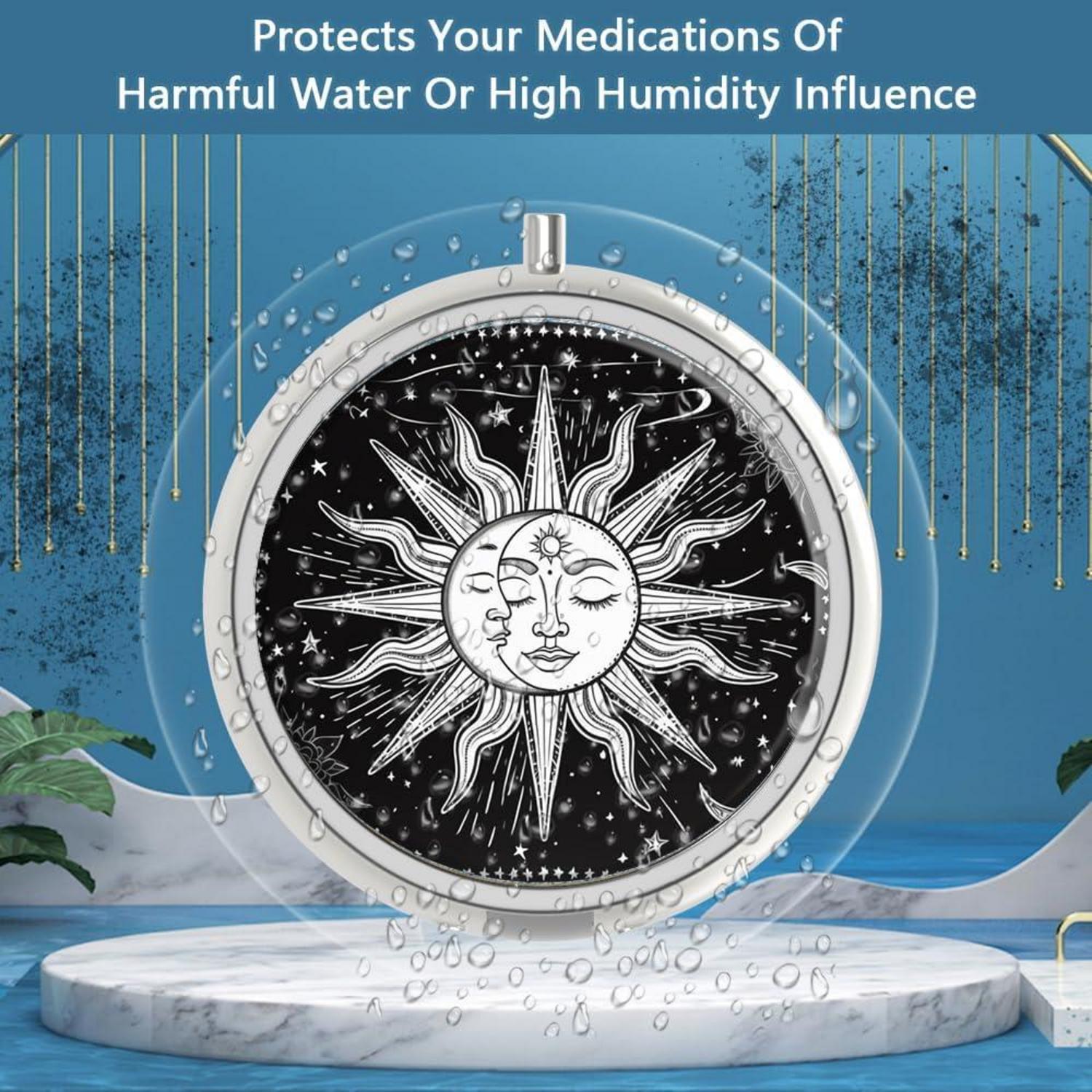 Pillendose 3 Fächer Medizin Tragbar Metall Organizer