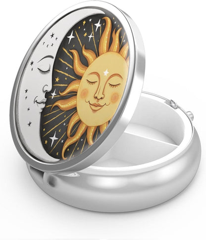 Pillendose 3 Fächer tragbare Metall Medizin Organizer