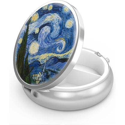 Pillendose Medizin Organizer Metall Vitamin Geschenk