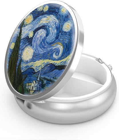 Pillendose 3 Fächer Van Gogh Sternennacht metall Organizerunikat