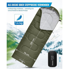 Deckenschlafsack Camping Outdoor 3-4 Jahreszeiten Erwachsene