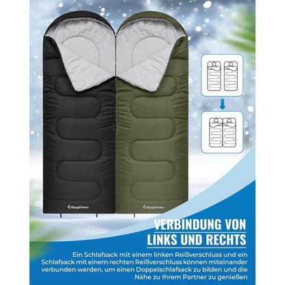 Deckenschlafsack Camping Outdoor 3-4 Jahreszeiten Erwachsene