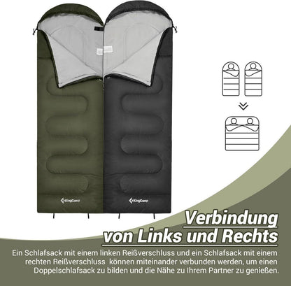 Leichter Deckenschlafsack 3-4 Jahreszeiten Outdoor Camping 220x75cm