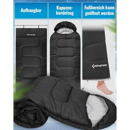 KingCamp Schlafsack Outdoor Ultraleicht 3-4 Jahreszeiten