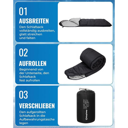 KingCamp Schlafsack Outdoor Ultraleicht 3-4 Jahreszeiten