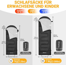 KingCamp Schlafsack Outdoor Ultraleicht 3-4 Jahreszeiten