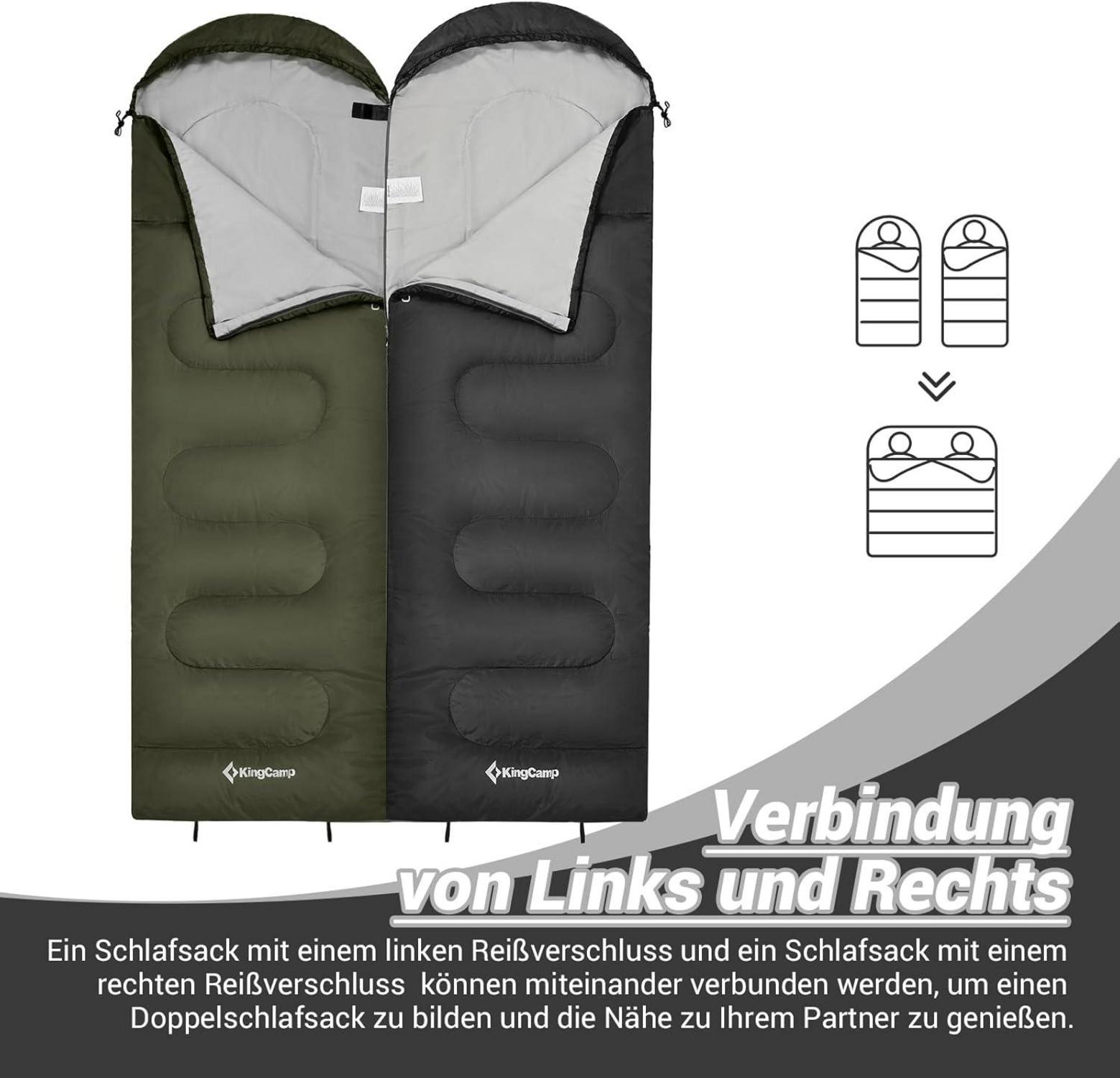 Leichter Deckenschlafsack für Camping und Outdoor, 3-4