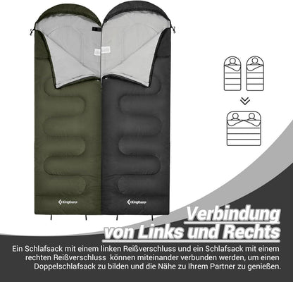 Leichter Deckenschlafsack für Camping und Outdoor, 3-4