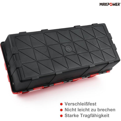 Werkzeugkoffer groß mit 3 Laden, 42cm, schlagfestem Kunststoff