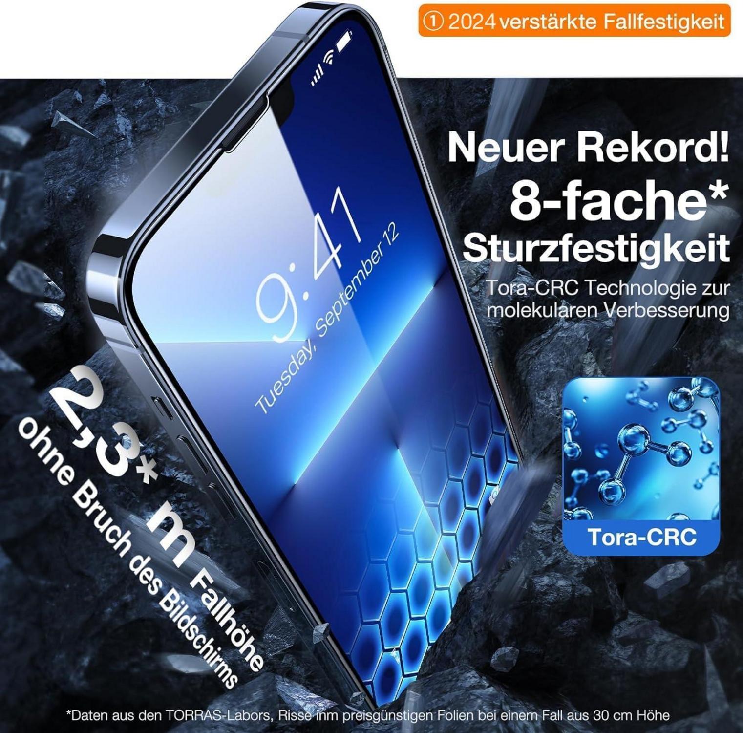 iPhone 13 Mini Schutzglas 2 Stücke 9H+ Panzerglas Displayfolie