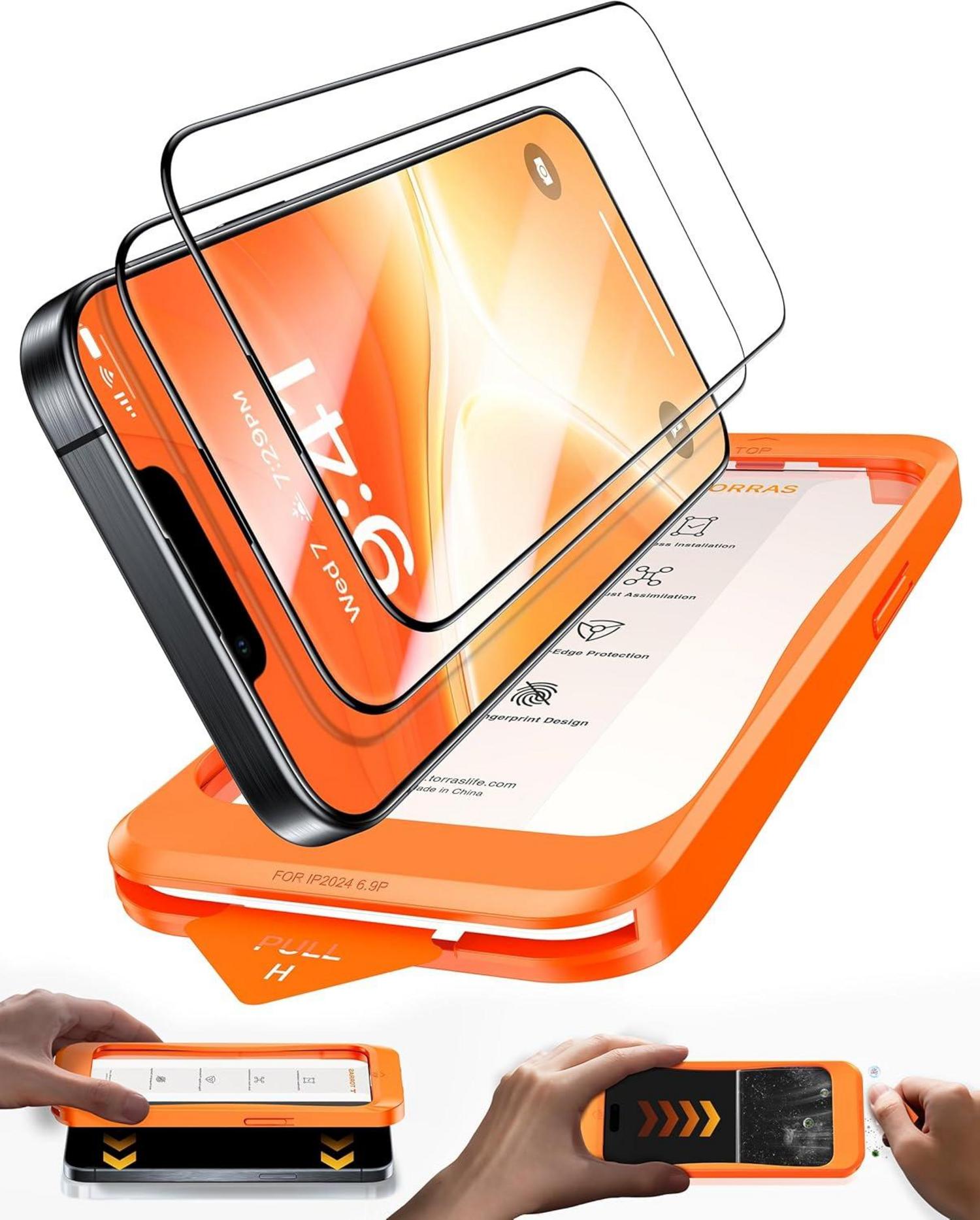 iPhone 14/13 Pro Panzerglas Schutzfolie 2 Stück