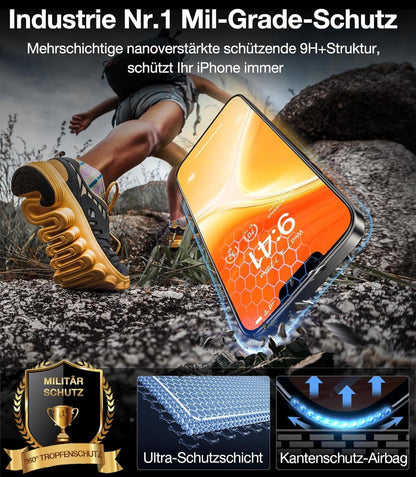 iPhone 14/13 Pro Panzerglas Schutzfolie 2 Stück