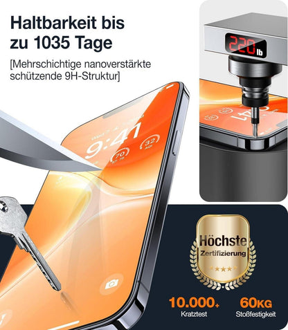 TORRAS iPhone Panzerglas 2 Stück - Schutzglas 9H Militärstandard