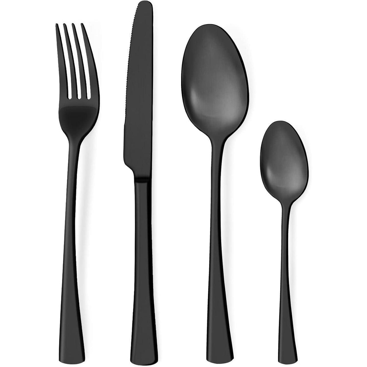 Edelstahl Besteckset Schwarz Matt für 6 Personen, 24-teilig
