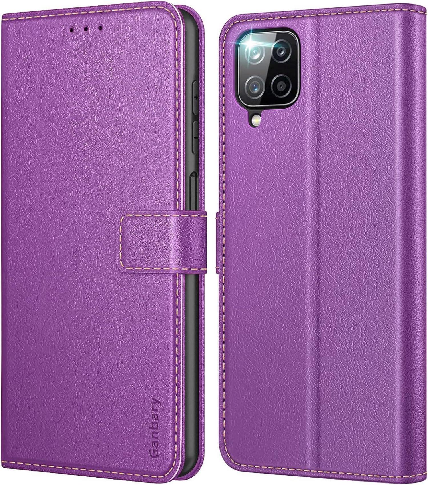 Samsung Galaxy A12/M12 Handyhülle Leder Flipcase mit Kartenschlitz