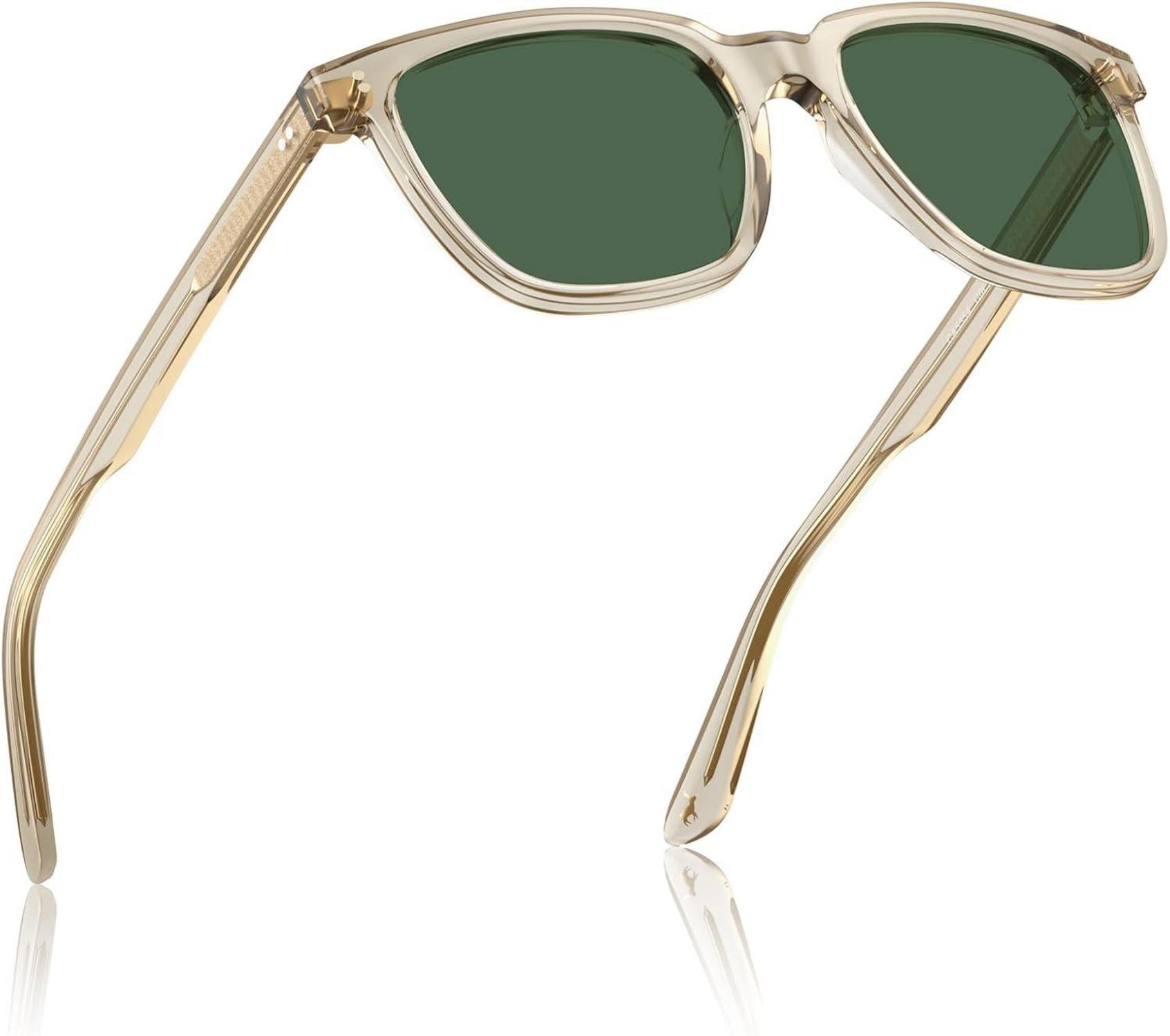 Polarisierte Herren Sonnenbrille Rechteckig Acetatrahmen UV-Schutz