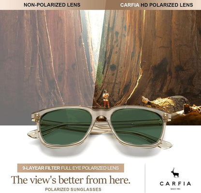 Polarisierte Herren Sonnenbrille Rechteckig Acetat 100% UV Sportlich