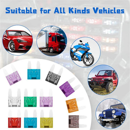 URAQT Mini Auto Sicherungen Set 120-teilig mit Aufbewahrungskoffer und Abzieher
