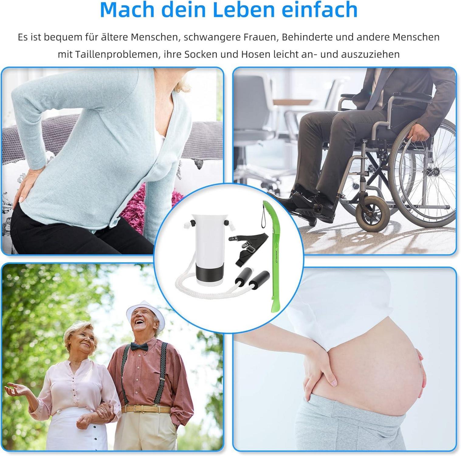 Anziehhilfe für Socken, Hosen und Schuhe - Sockenanzieher Behinderte