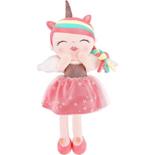 Einhorn Plüschpuppe Mädchen 40cm Weiche Stoffpuppe Geschenk