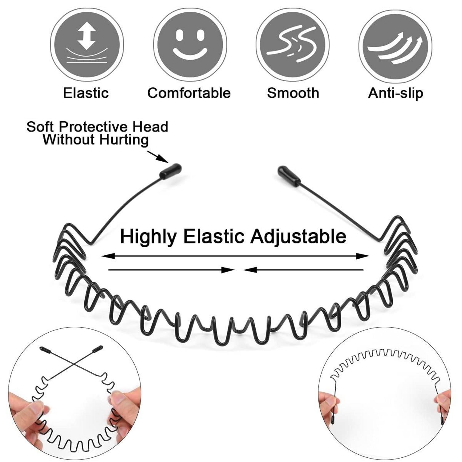Metall Haarreifen 6Stk Spring Wave Haarband Stirnband Set