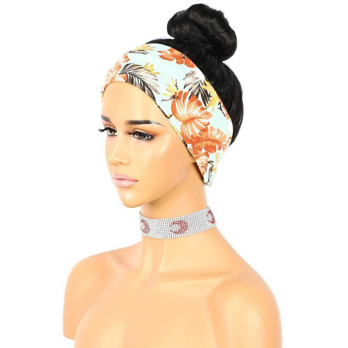 Synthetische Body Wave Stirnband Perücke – Lang, Schwarz, 26 Zoll
