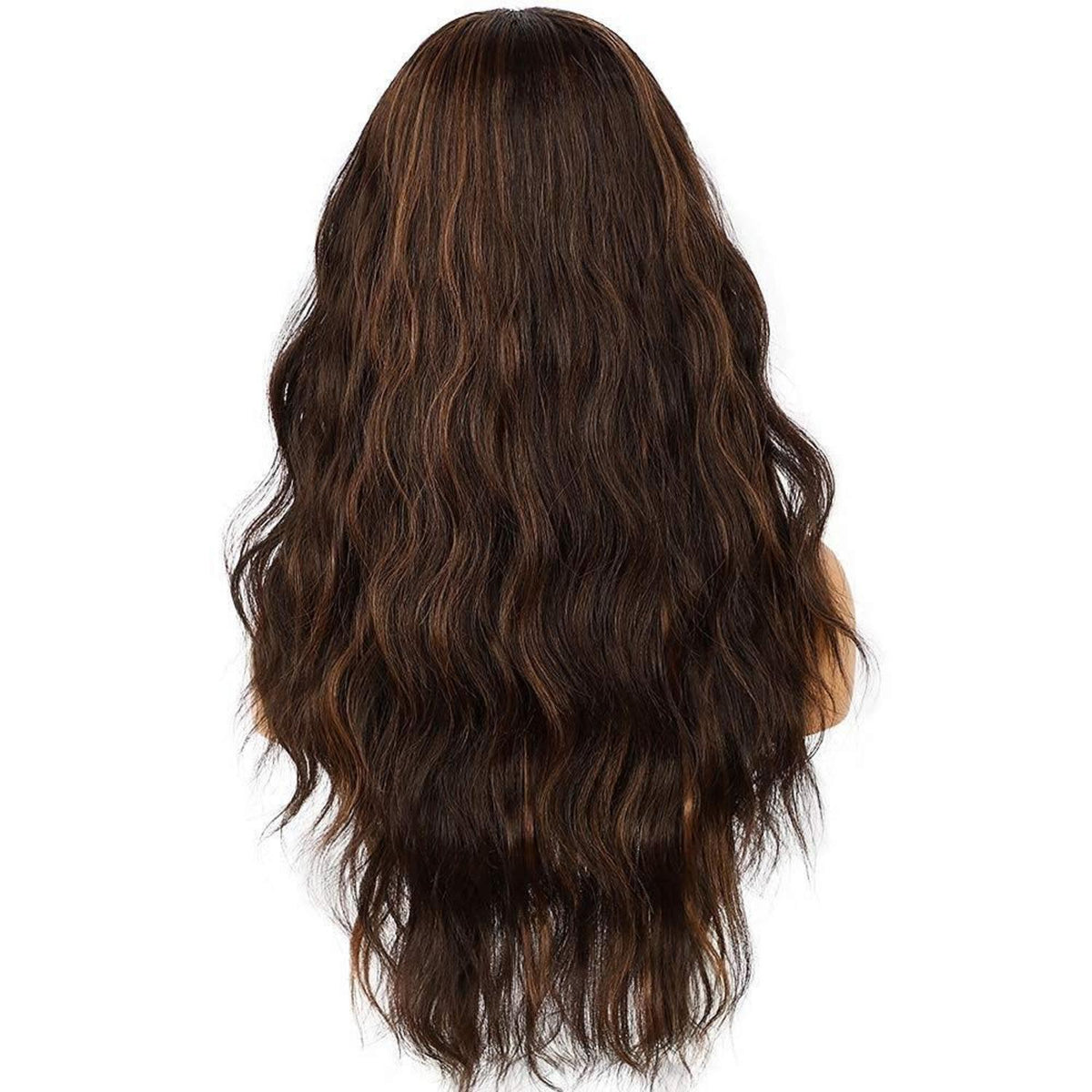 Synthetische Body Wave Stirnband Perücke Braun 26 Zoll