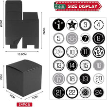 Adventskalender Schwarz Weiß Befüllen DIY Geschenkboxen 24