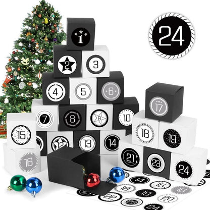 Adventskalender zum Befüllen 24 Schachteln DIY Geschenkboxen Sterne