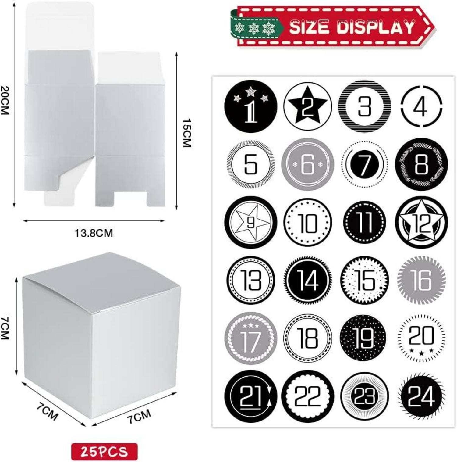 Adventskalender 24 Schachteln zum Selbst Befüllen