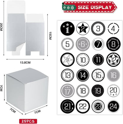 Adventskalender 24 Schachteln zum Selbst Befüllen