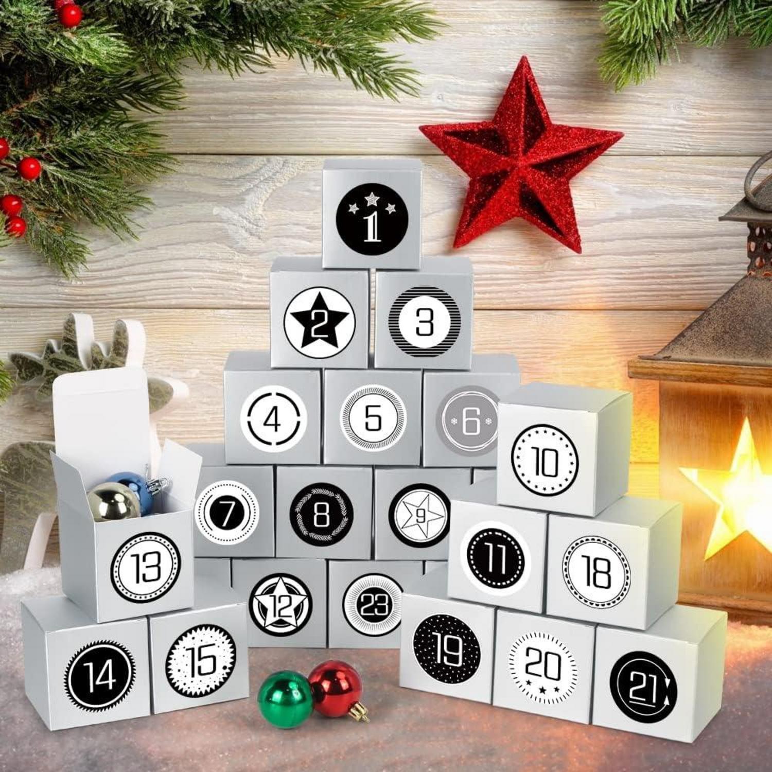 Adventskalender zum Befüllen 24 Schachteln DIY Geschenkboxen