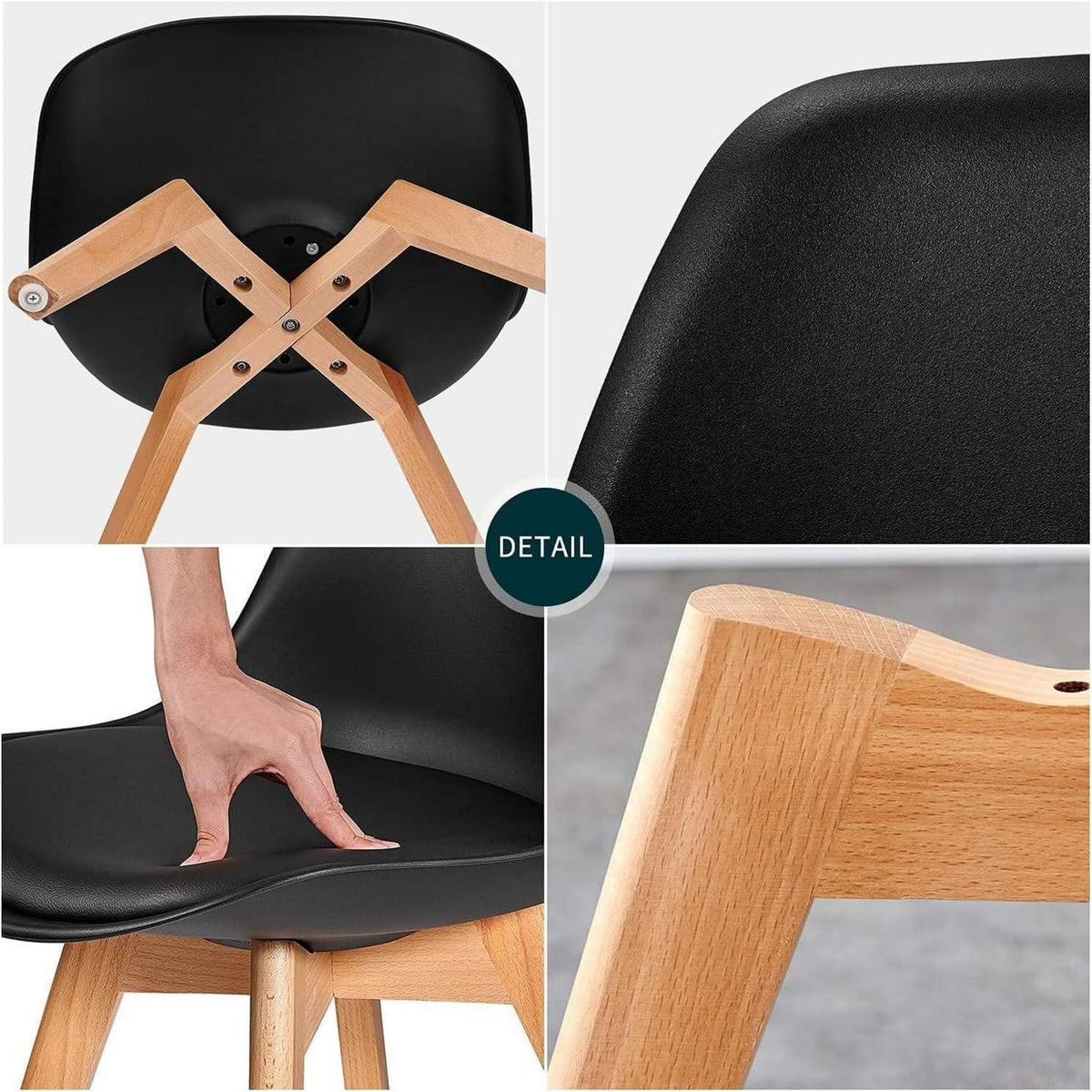Essgruppe skandinavisch: Tisch 80x80cm + 2 Stühle
