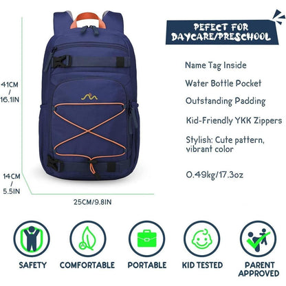 Kinderrucksack Mädchen Jungen Schulrucksack Schultasche 15L