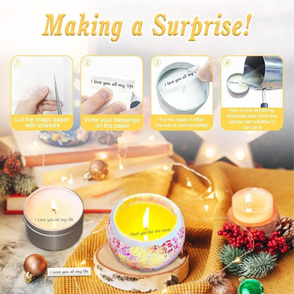 Kerzen Selber Machen Set 960g DIY Kit Geschenk für Frauen