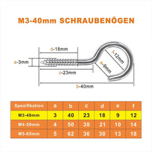 Edelstahl Schraubhaken Deckenhaken 10 Stück 40mm robuste