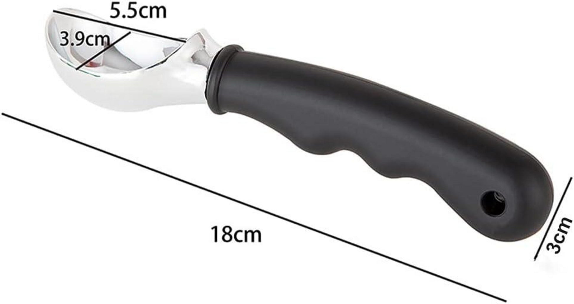 Eisportionierer Edelstahl Antihaft Rutschfester Griff 19.5cm
