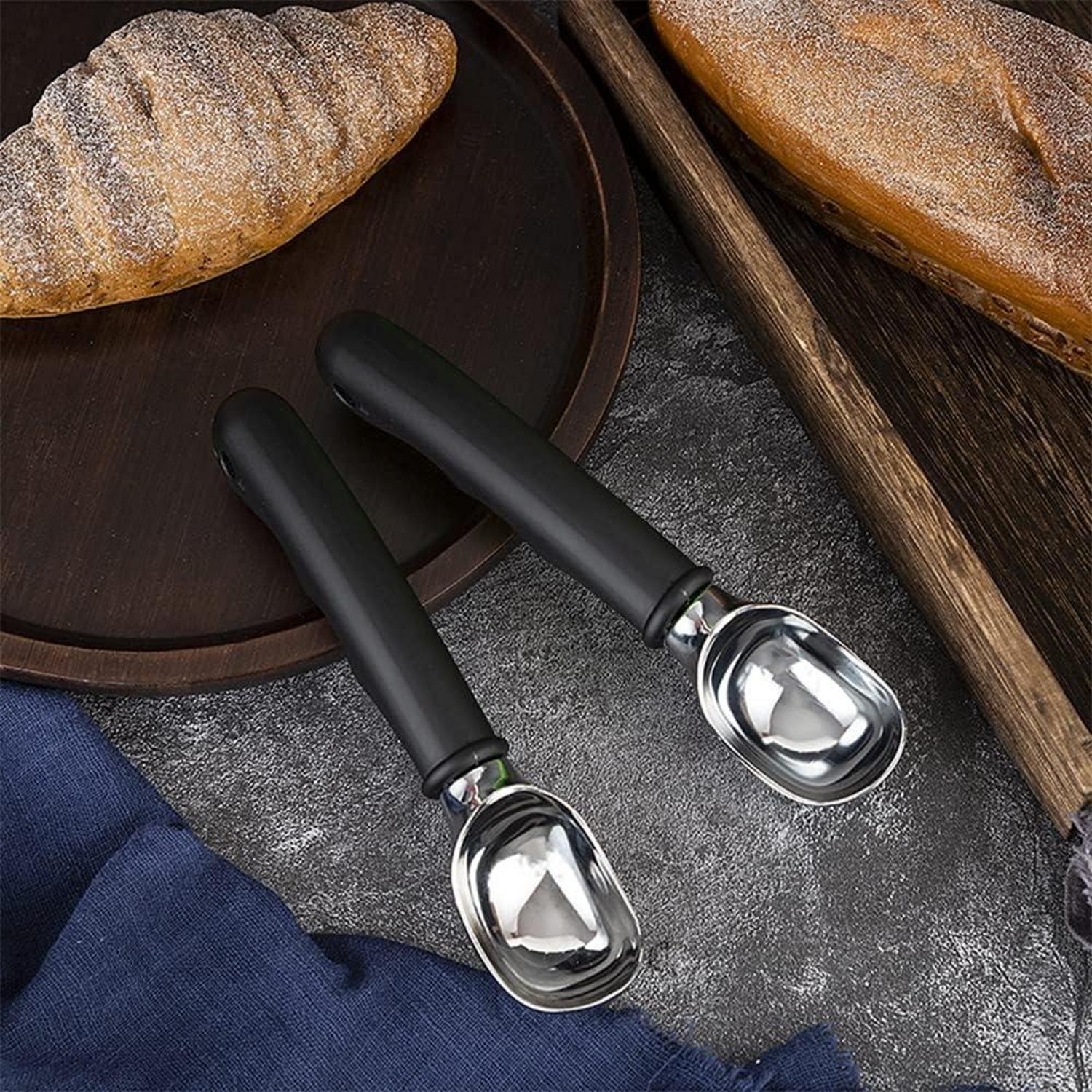 Eisportionierer Edelstahl Antihaft Eislöffel Rutschfester Griff 19.5cm