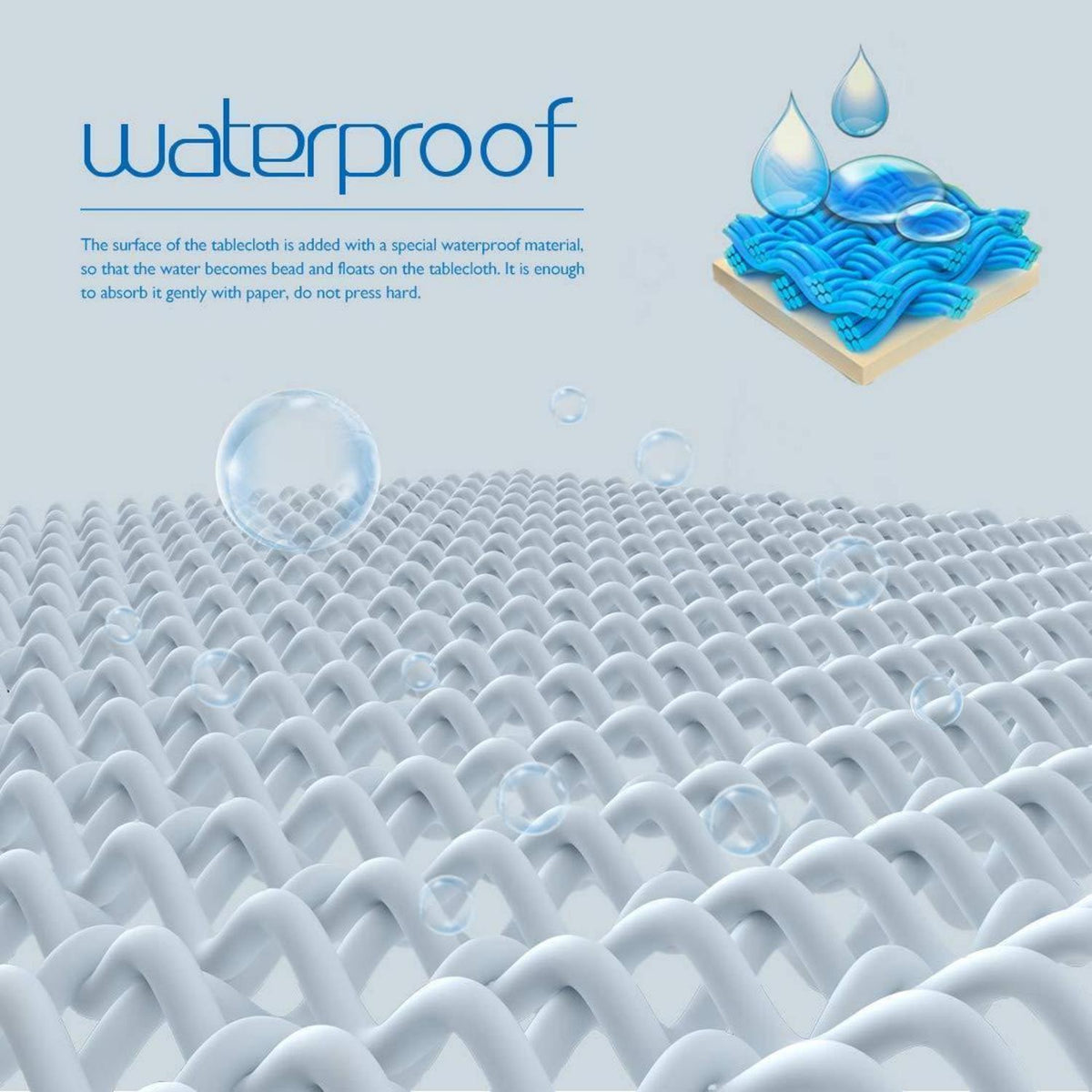 Abwaschbare Tischdecke Reisbraun 140x140 cm Leinenoptik
