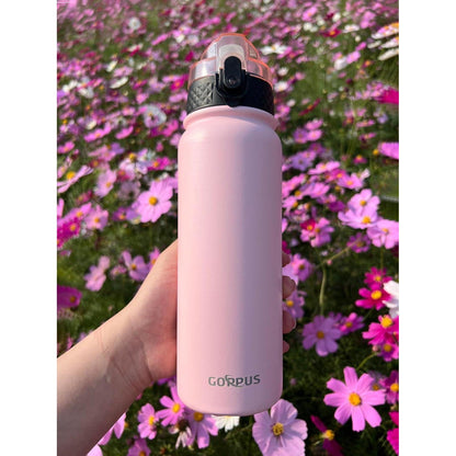 Edelstahl Wasserflasche Sport Thermosflasche 600ml Water