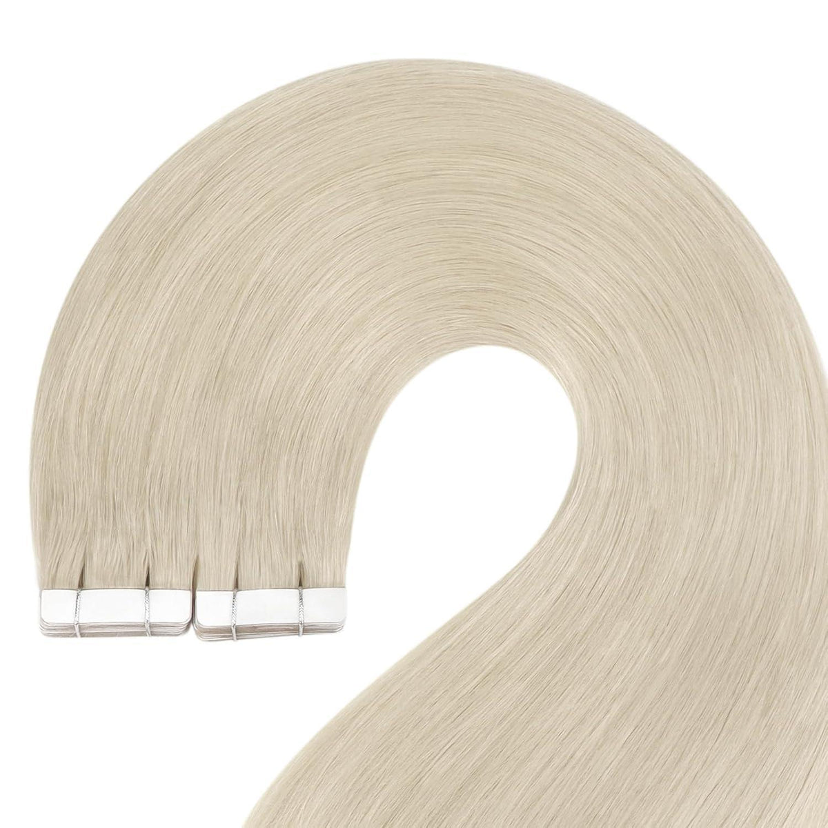 Echthaar Tape Extensions Platinblond 30cm 30g