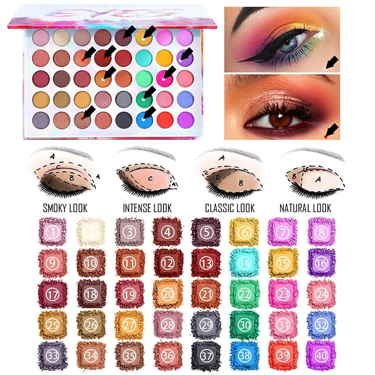 Professionelles Make-up Set 34tlg. mit Schminktasche
