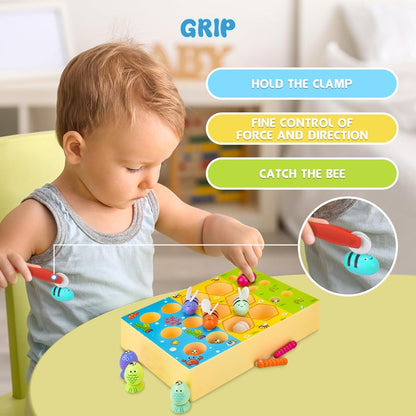 WEARXI Montessori Spielzeug ab 2 Jahre 3 in 1 Motorik Angelspiel Set