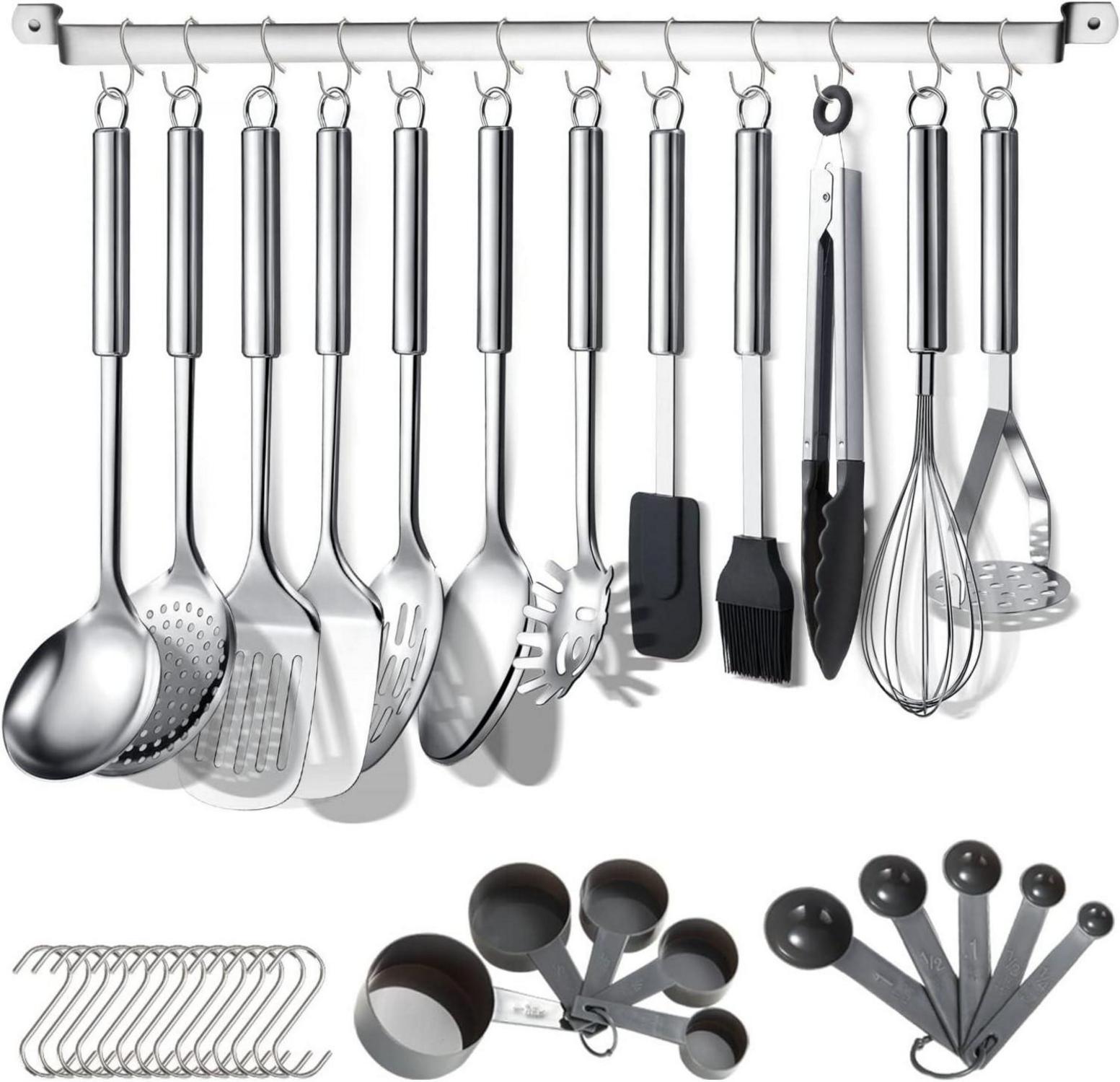 Küchenutensilien-Set 38-teilig Edelstahl Kochgeschirr