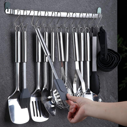 Kochgeschirr Set 38-teilig Edelstahl Utensilienhalter Haken