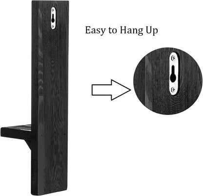 Romadedi Holz Kerzenhalter Wandhalter Schwarz Vintage 2er Set Landhaus Chic