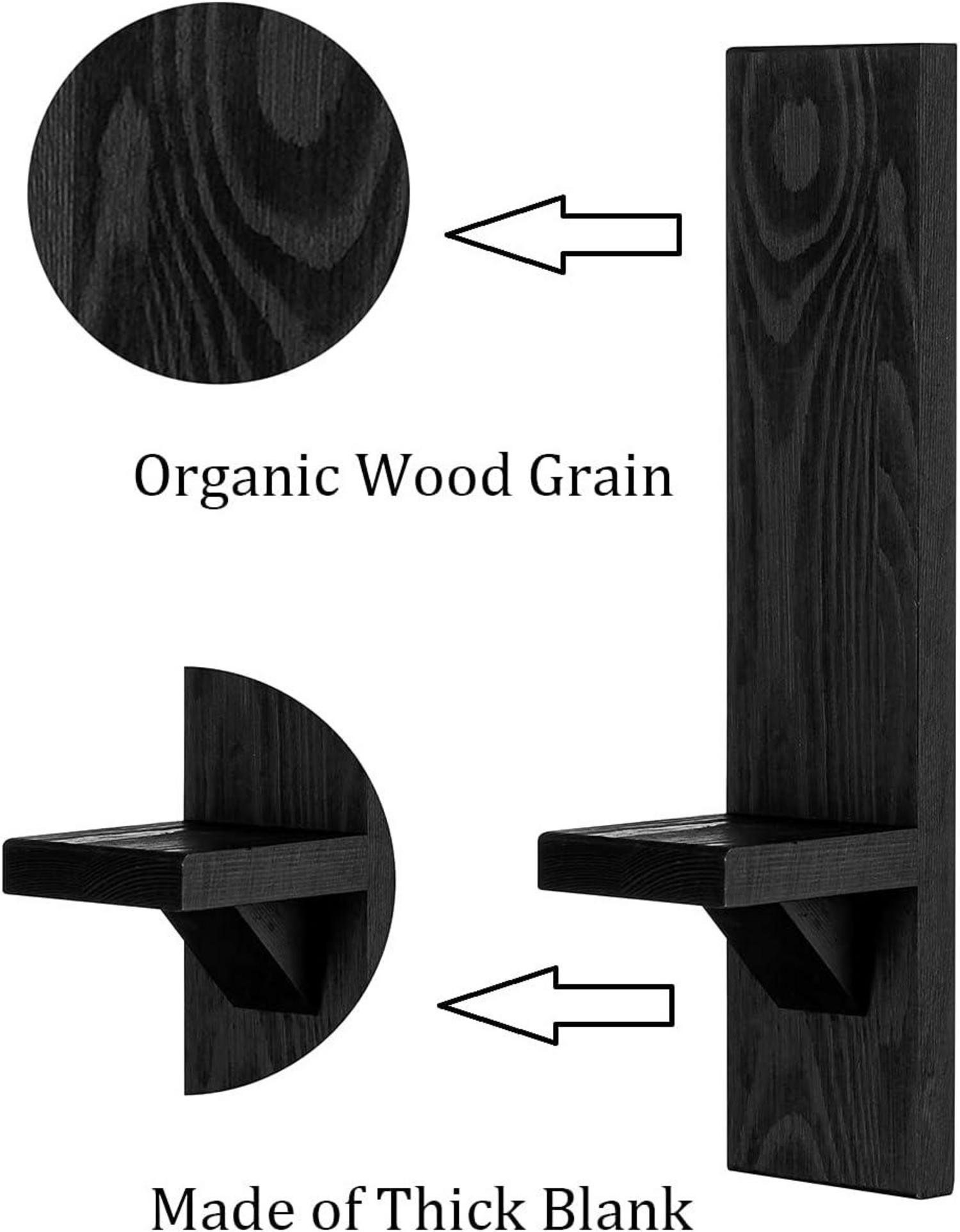 Holz Wandkerzenhalter 2er Set Vintage Schwarz für Teelichter