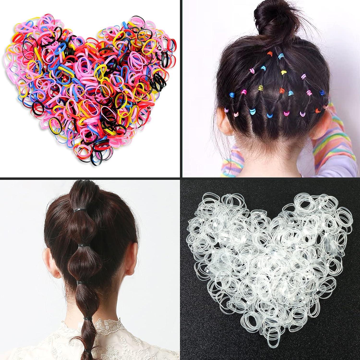 Mini Haargummis 1000 Stück Elastische Gummibänder Mädchen Haarflechten Dreadlocks