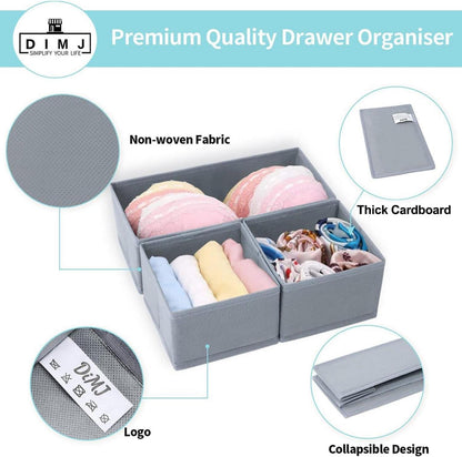 DIMJ Schubladen Organizer Kleiderschrank Stoff